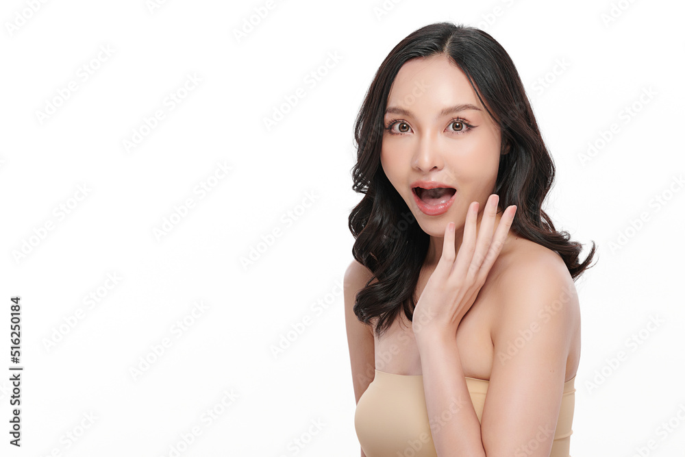 Beautiful young asian woman with clean fresh skin on white background, Face care, Facial treatment, Cosmetology, beauty and spa, Asian women portrait. Beautiful young asian woman with clean fresh skin on white background, Face care, Facial treatment, Cosmetology, beauty and spa, Asian women portrait.