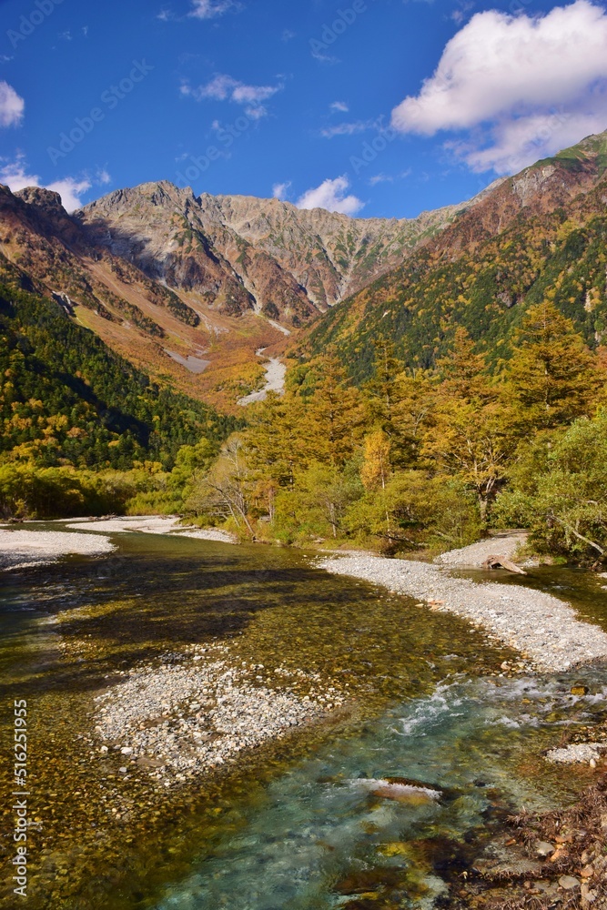 Autumn scenery in Kamikochi, Nagano Autumn scenery in Kamikochi, Nagano