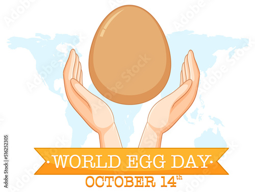 World Egg Day October 14 Banner Design