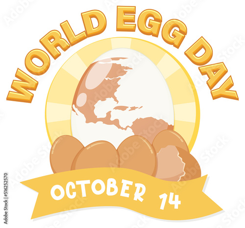 World egg day banner or logo design