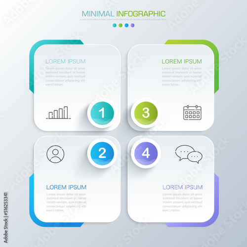 Business infographic template  with icon ,vector design illustration