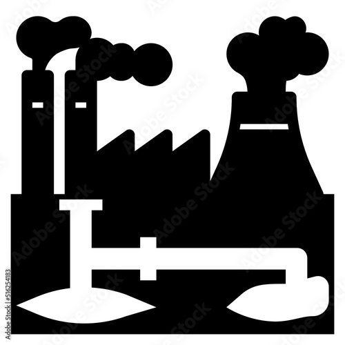 carbon dioxide glyph icon
