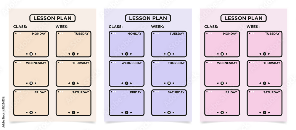 lesson plan page template ready to print
