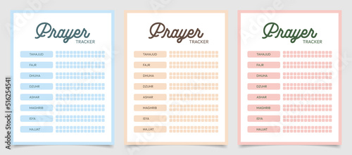 islamic prayer tracker page template ready to print