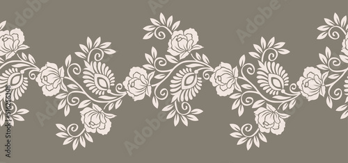 Abstract rose flower border design