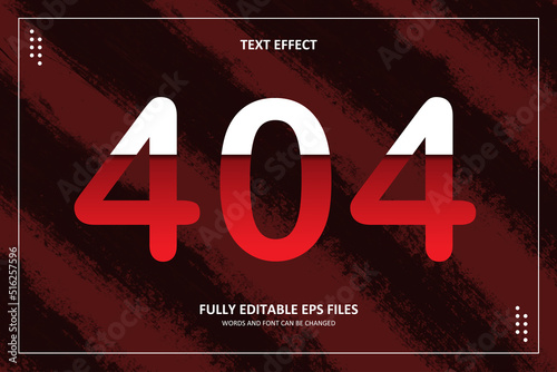3D Duo Tone Red And White Grunge Texture Text Effect Template Editable