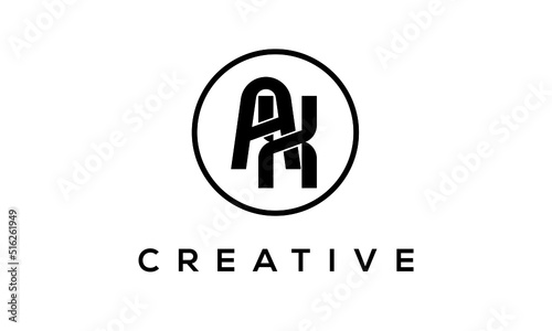 Monogram / initial letters AX creative corporate customs typography logo design. spiral letters universal elegant vector emblem with circle for your business and company.