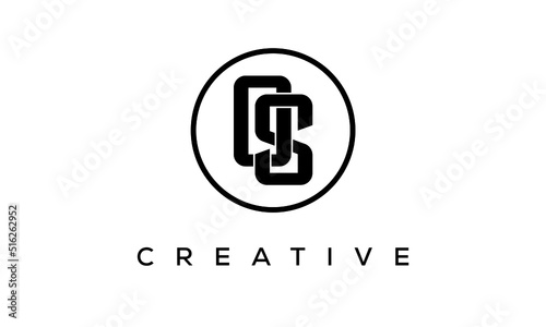 Monogram / initial letters OS creative corporate customs typography logo design. spiral letters universal elegant vector emblem with circle for your business and company.