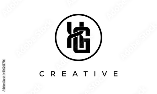 Monogram / initial letters XG creative corporate customs typography logo design. spiral letters universal elegant vector emblem with circle for your business and company.