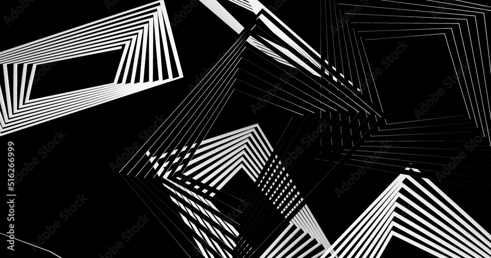 Render with monochrome background with squares
