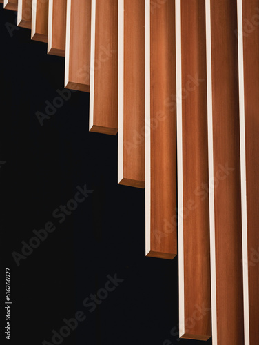 Wooden element line pattern Interior decoration brown colour texture