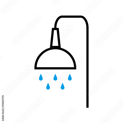 Shower booth icon. Bathroom sign. Vector.