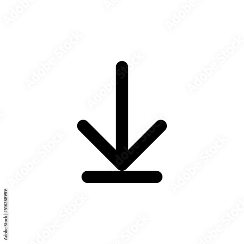 Arrow down, simple web or mobile interface vector icon