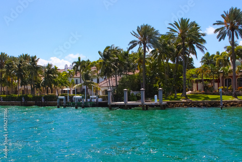 Luxurious mansion in Miami Beach  florida  U.S.A
