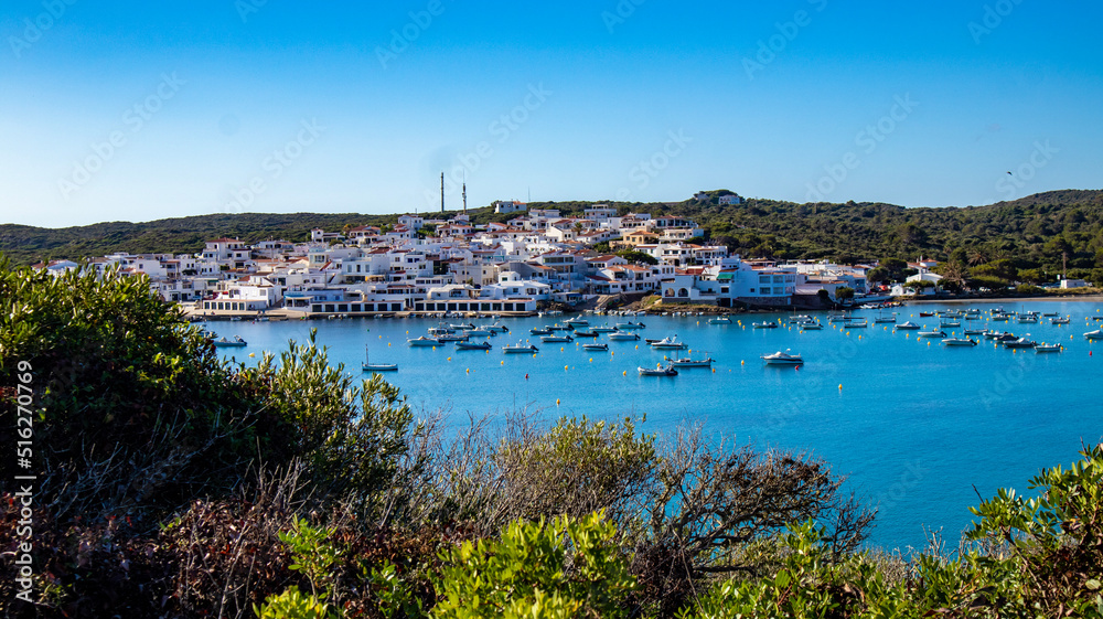 view of the city of Es Grau, Menorca