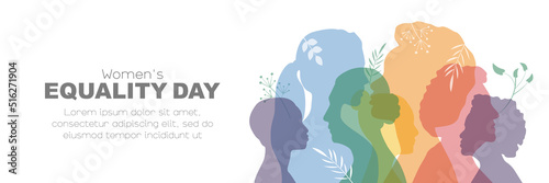Women's Equality Day banner. Card with place for text. 