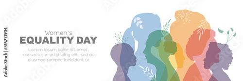 Women's Equality Day banner. Card with place for text.	