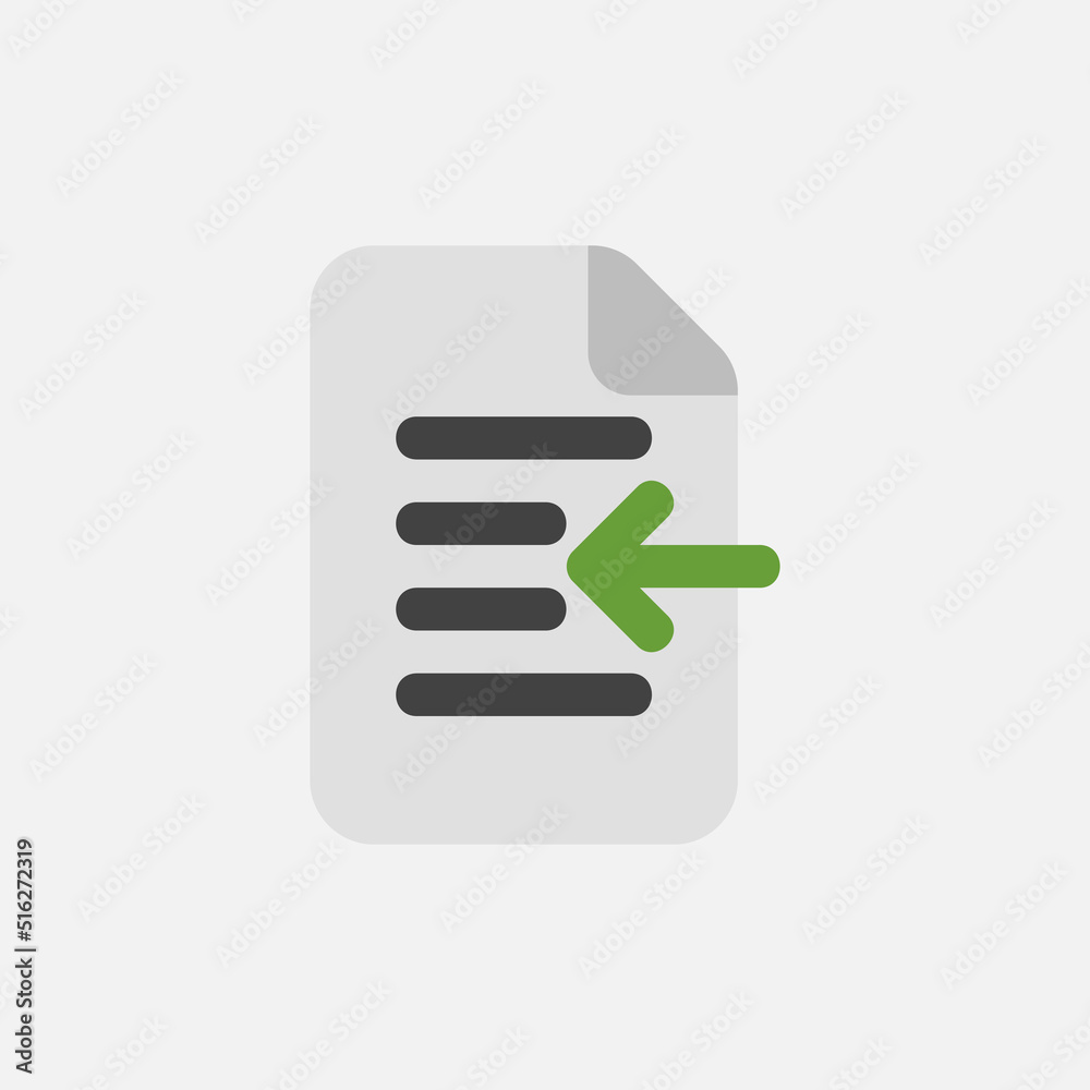Import document icon in flat style about text editor, use for website mobile app presentation Import document icon in flat style about text editor, use for website mobile app presentation