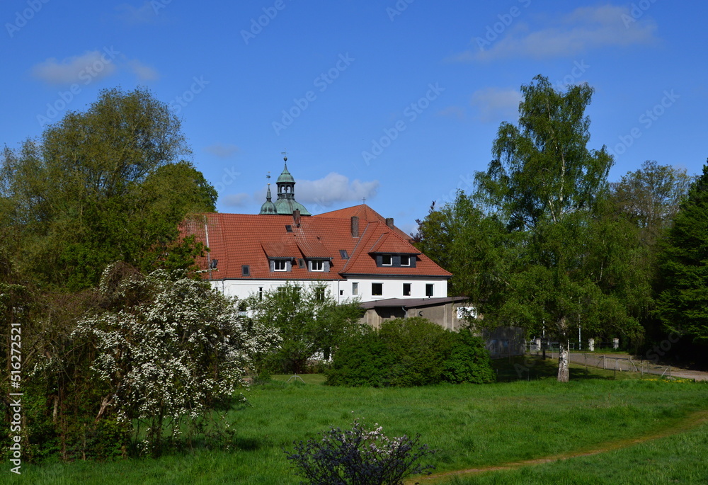 Historical Monastery in Spring in the Town Walsrode, Lower Saxony