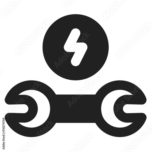 electric car repair Icon Glyph