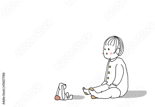 うさぎとこども