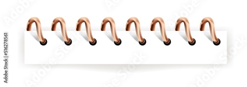 Binding wire or binder, gold hardware notebook