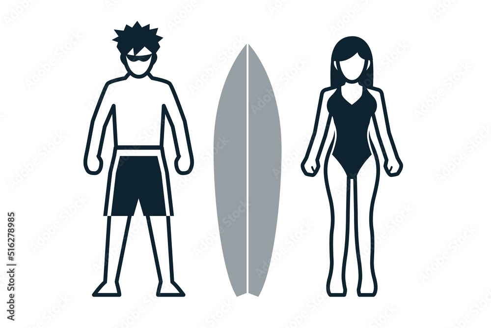 custom made wallpaper toronto digitalSurfer, Sport Player, People and Clothing icons with White Background