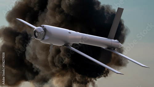 Fotografie, Obraz Loitering Munition-type Kamikaze combat drone