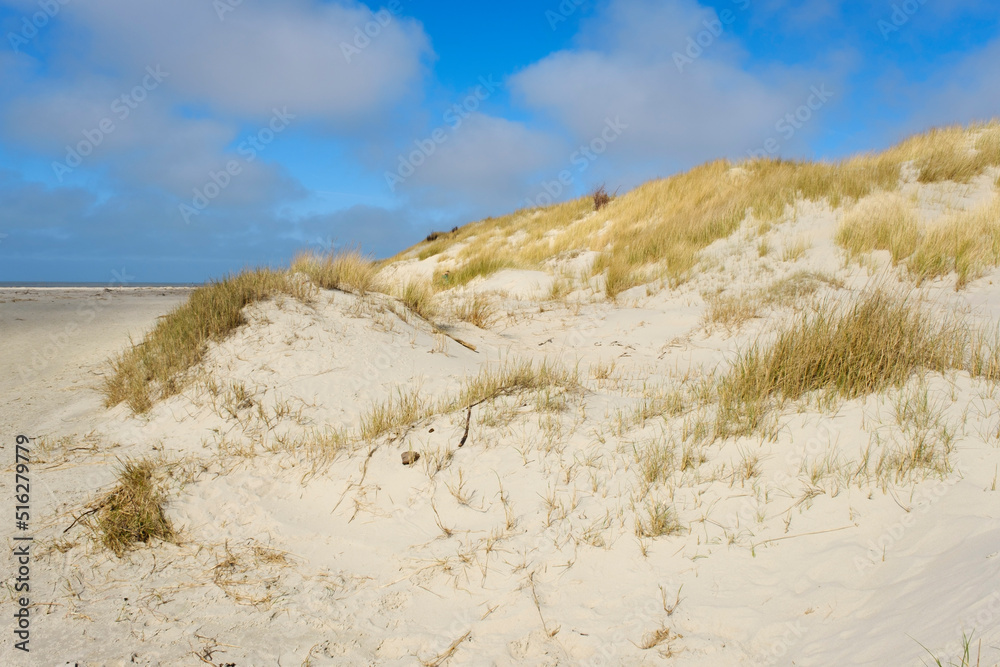 Sanddüne am Strand von Juist, Ostfriesische Insel, Niedersachsen, Deutschland, Europa