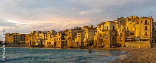 Cefalu in Sicily-a beautiful city under a hanging rock