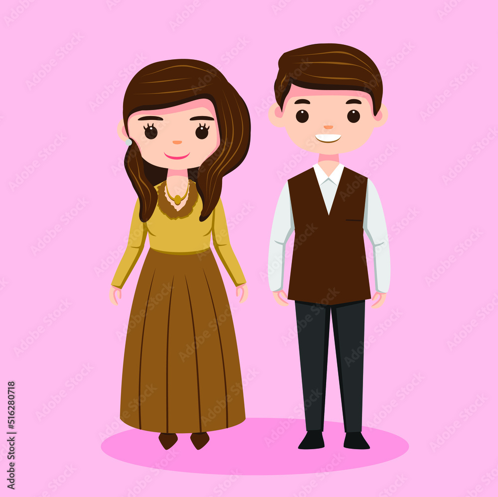 illustration of a couple, couple avatar, couple cartoon illustration of a couple, couple avatar, couple cartoon
