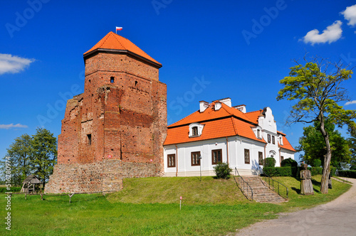 Ruins of a Gothic duke's castle from the 15th century. Liw, Masovian Voivodeship, Poland. photo
