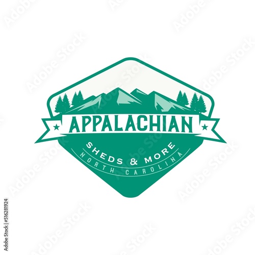 small house logo on the mountain