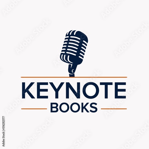 microphone logo design vector