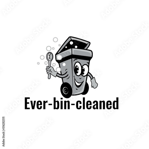 trash can logo design vector