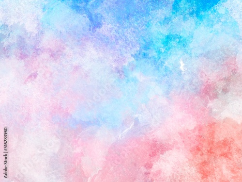 鮮やかな水彩手描き背景 かき氷 春 夏 シロップ 可愛い © AMONT