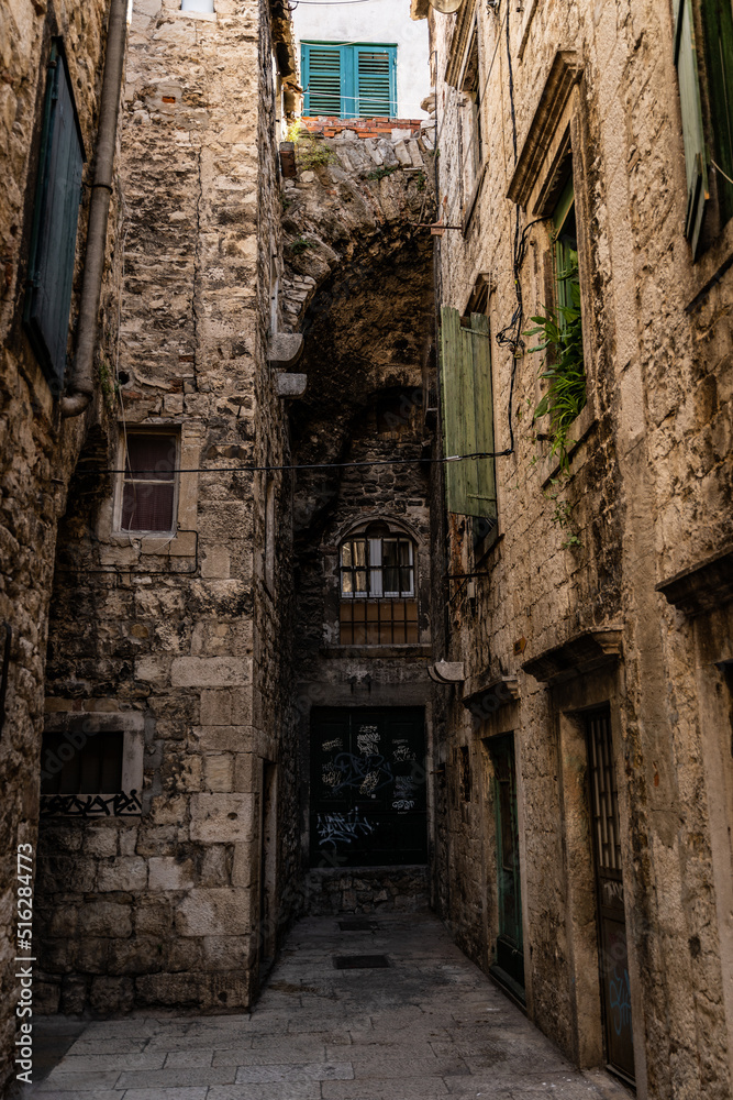 narrow alley in old town of Split