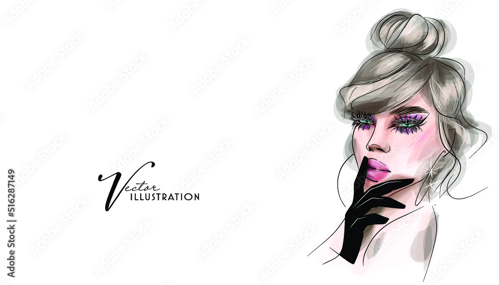 Woman face with closed eyes makeup sketch. Make up artist business card design, cosmetics banner background, beauty invitation. Woman face with closed eyes makeup sketch. Make up artist business card design, cosmetics banner background, beauty invitation.