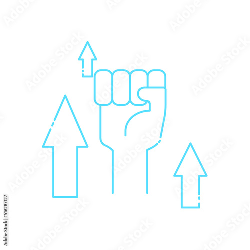 Improvement. hand up. illustration vector of improvement icon. EPS10