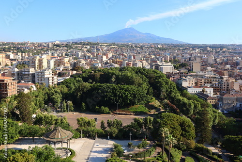 Catania, Sicily (Italy): volcano Etna view from Catania