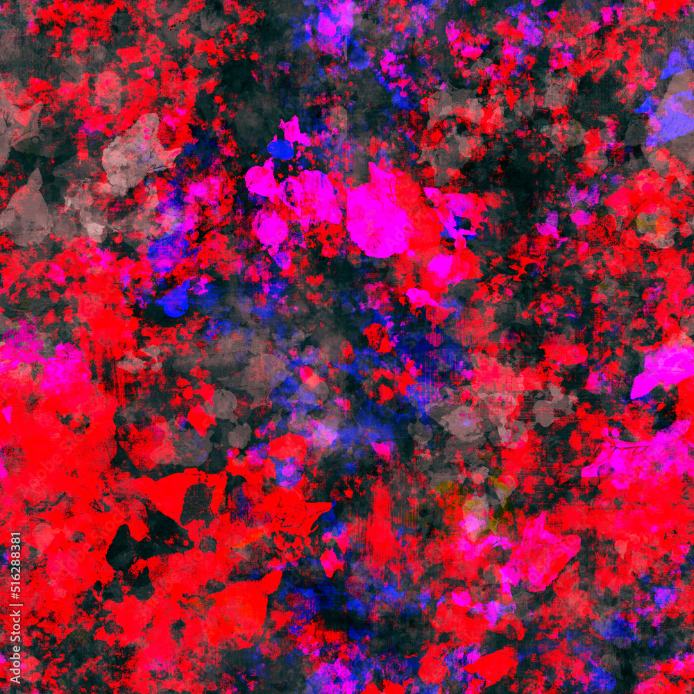 Abstract vibrant blur painted seamless background Vivid spots, blots, smudges, lines, strokes and stains
