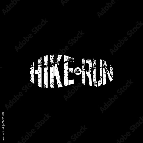 Hike and Run logo forming the sole of the boot