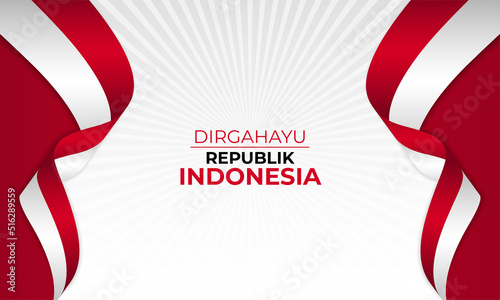 Fotografia, Obraz Happy Indonesia independence day background banner design.
