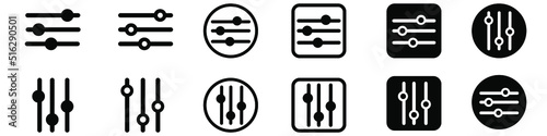 On off icon vector set. Switch button illustration sign or symbol collection.