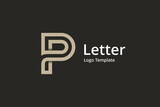 Monogram p logo design
