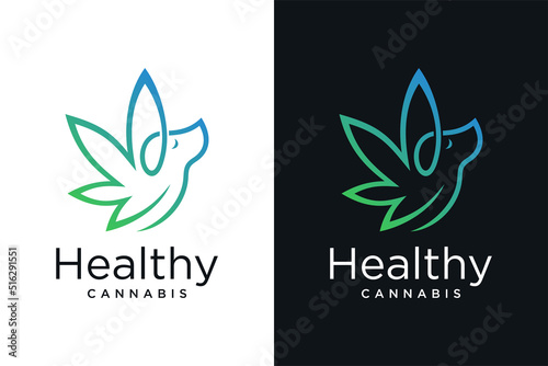 Pet cannabis logo design