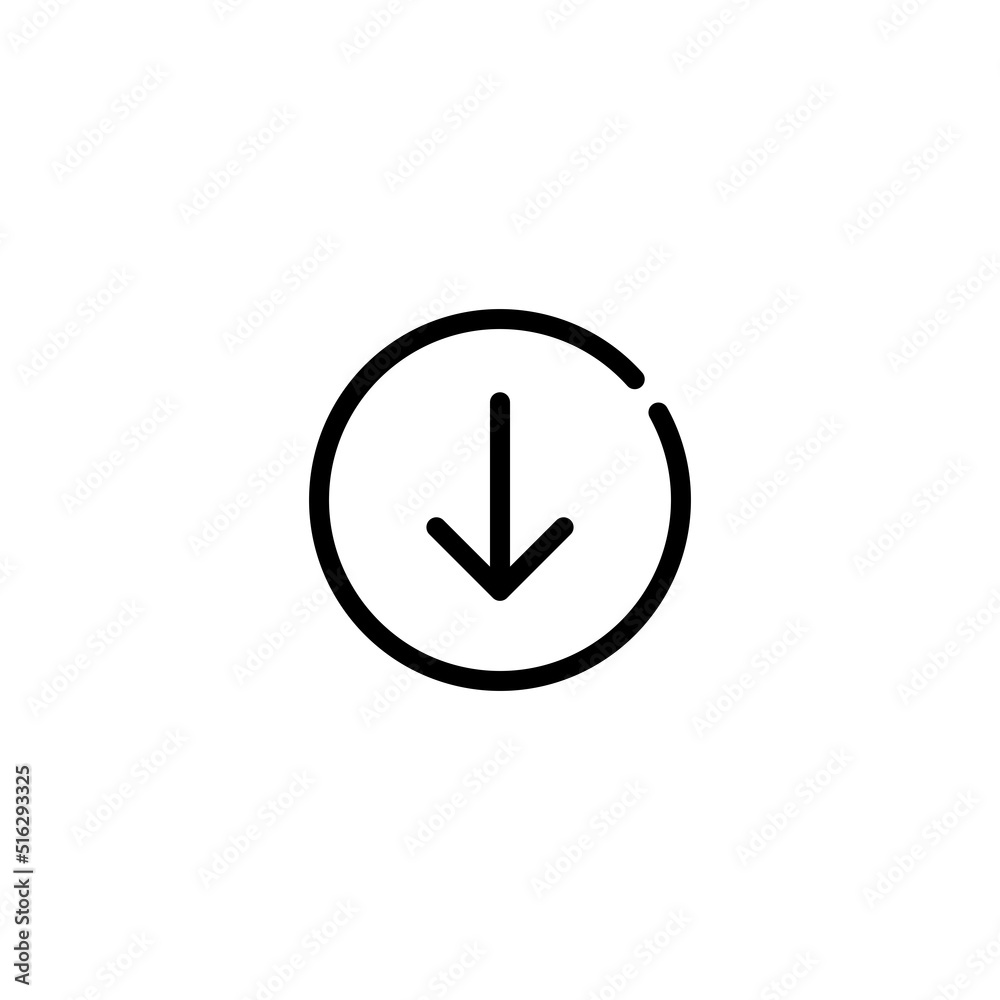 Download line icon design vector Download line icon design vector