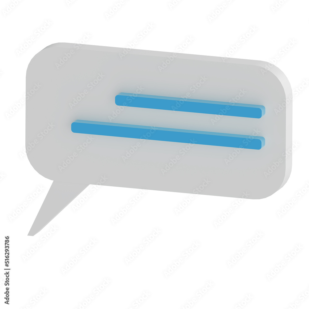 Dialog, chat speech bubble. 3D speech bubble talking box Dialog, chat speech bubble. 3D speech bubble talking box