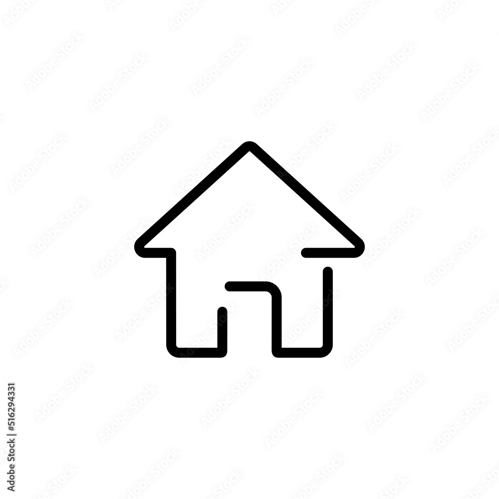 Home line icon design vector illustration Home line icon design vector illustration