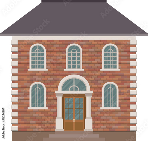 House building vector illustration isolated on white background